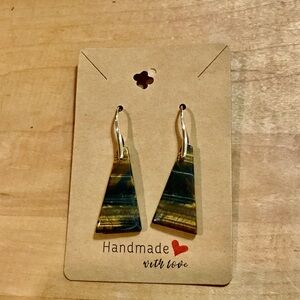 Beautiful Tigers Eye Earrings - 14K Gold Plated